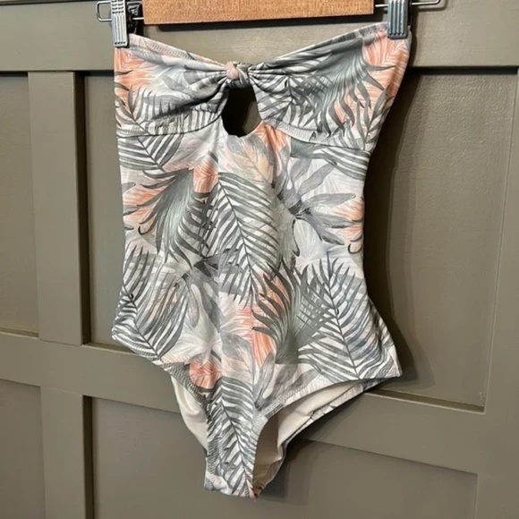 Eberjey Lulu Palmera Tropical Leaf One Piece Cutout Swimsuit Size Small - Picture 7 of 12